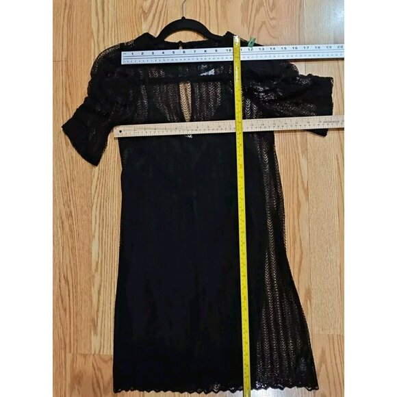 ALT Elena Gilbert Anthropologie Wilfred Crochet Dress Sz Small Black Whimsigoth - Picture 6 of 9